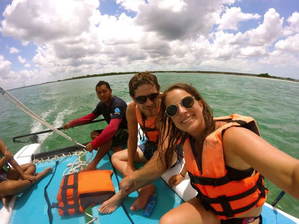 Segeltour auf der Laguna de Bacalar in Mexiko mit Weiterreise nach Caye Caulker in Belize