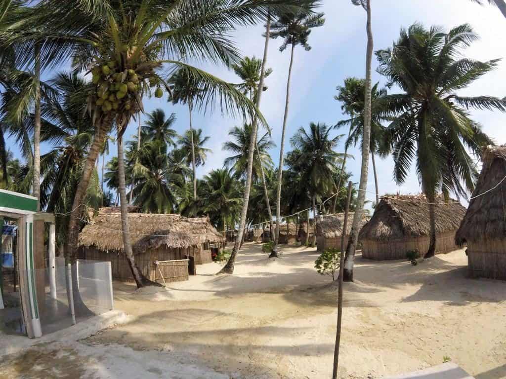 Die zugebaute Isla Franklin auf den San Blas Inseln