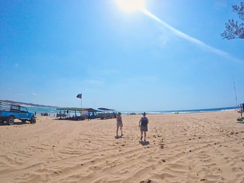 Der traumhafte Strand von Sodwana Bay bei unserer Ankunft