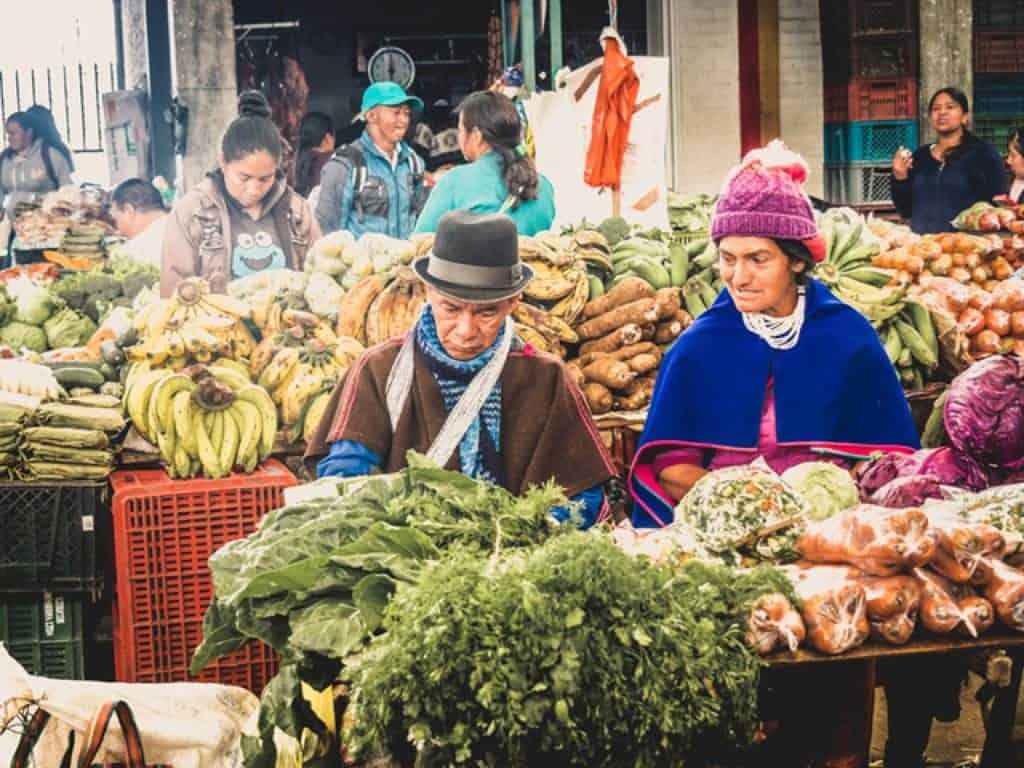 Dienstags ist Markttag in Silvia in Kolumbien