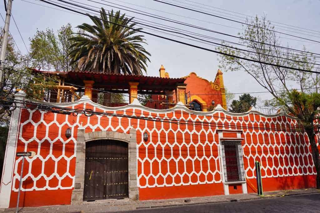Kolonialhäuser in Coyacan in Mexico City