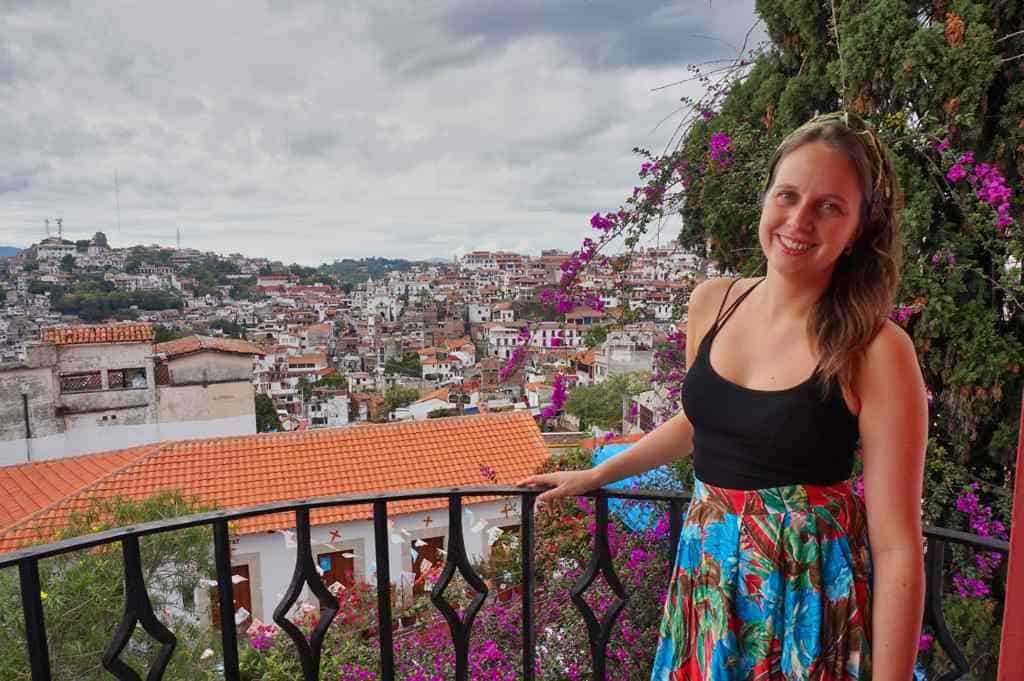 Ausblick von der Unterkunft in der Silberstadt Taxco.