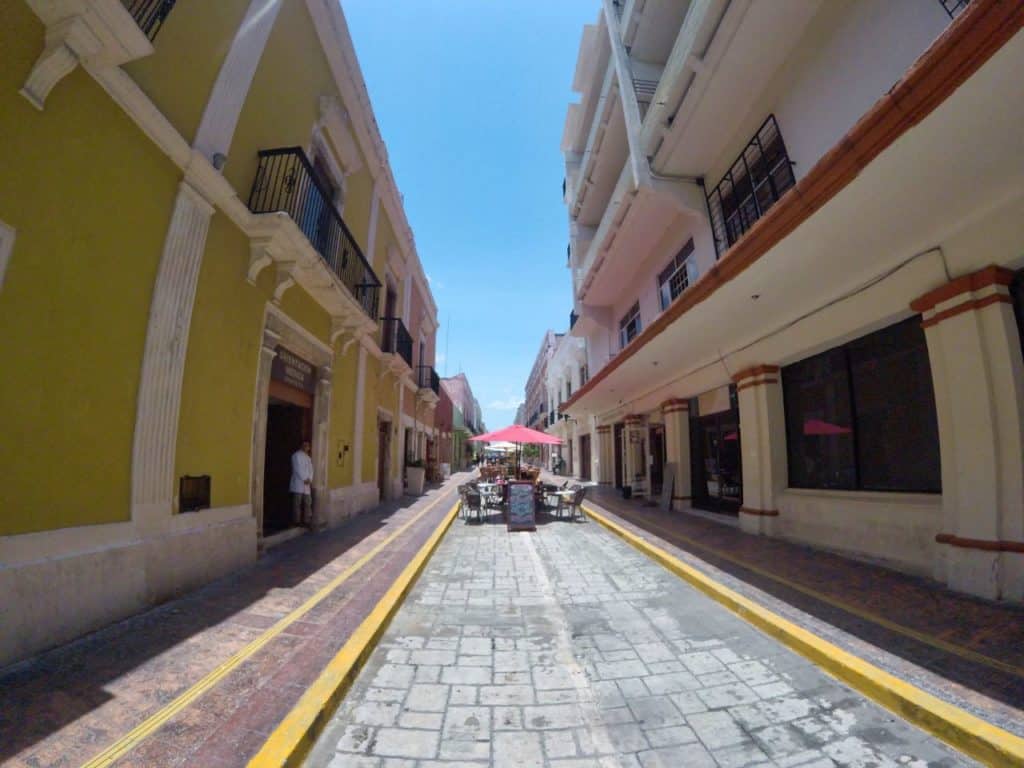Die Calle 59 mit zahlreichen Restaurants und Essenstipps in Campeche.