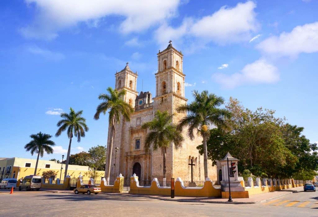 DIe Kathedrale San Servacio in Valladolid Mexiko ist eine der beliebtesten Sehenswürdigkeiten