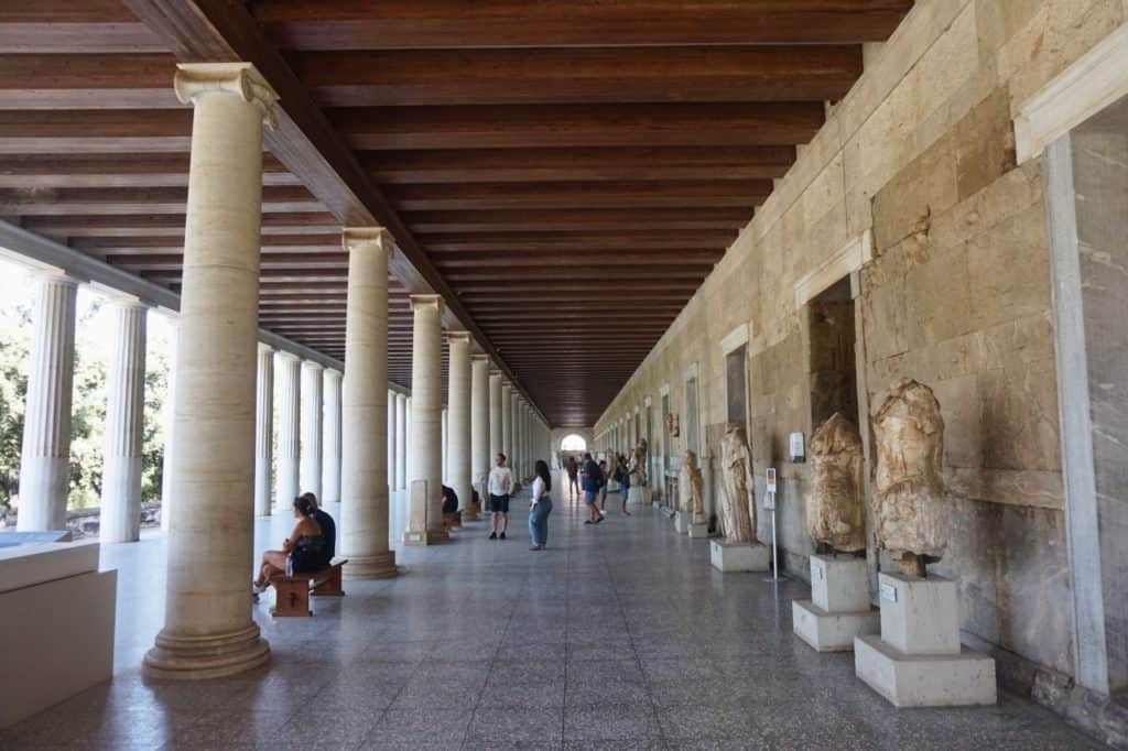 Museum auf dem Gelände der antiken Agora, einer der größten Sehenswürdigkeiten in Athen.