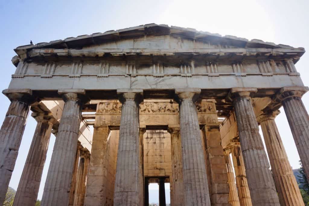 Tempel des Hephaistos auf dem Gelände der griechischen Agora.
