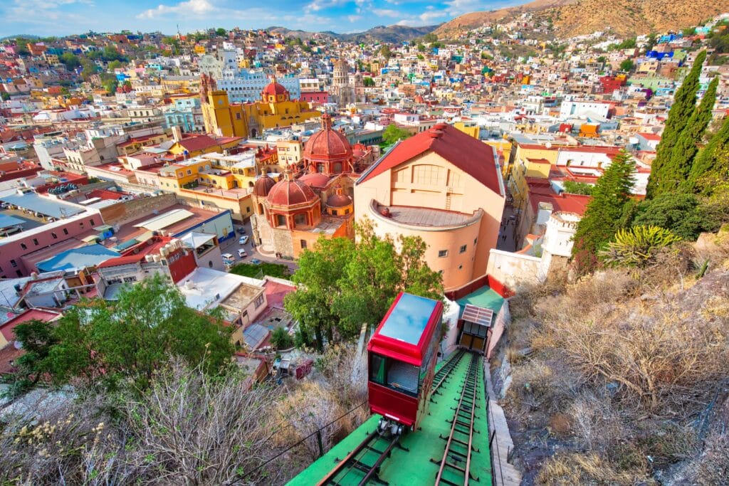 Die Zahnradbahn von Guanajuato ist eine der größten Sehenswürdigkeiten der Stadt.