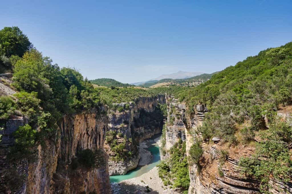 Blick auf den Osum Canyon in Albanien.