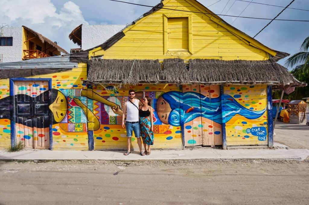 Marie und Chris auf der Isla Holbox bei einer Mexiko Rundreise in 10 Tagen.