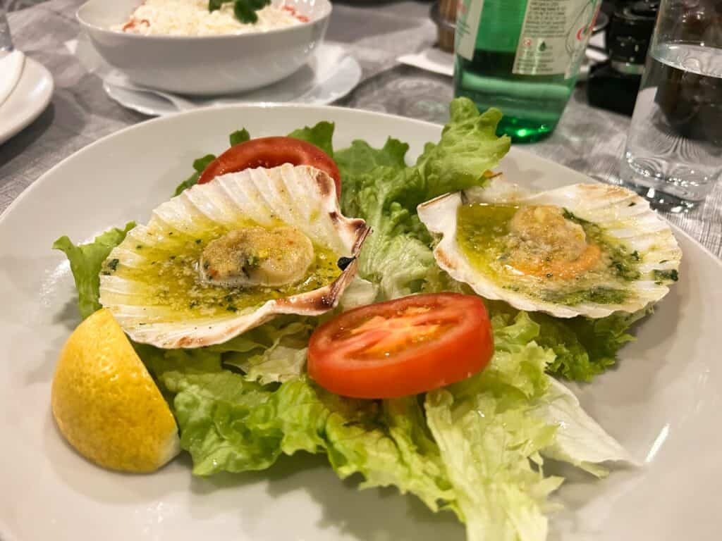 Jakobsmuscheln im Restorant Dario in Rovinj