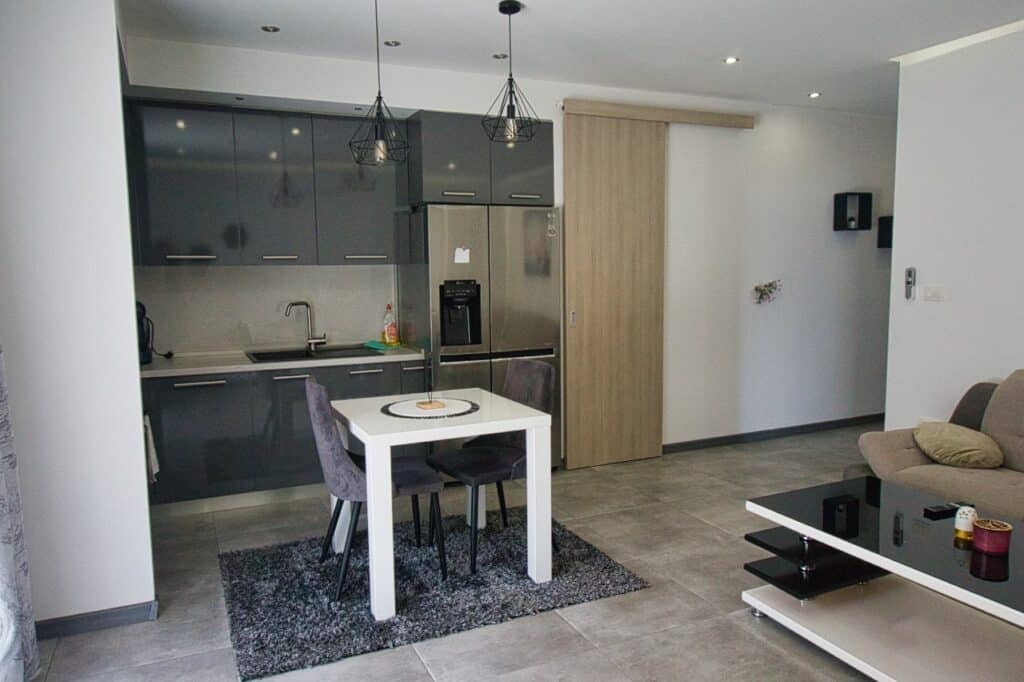 Die Küche in unserem Apartment auf der Insel Čiovo