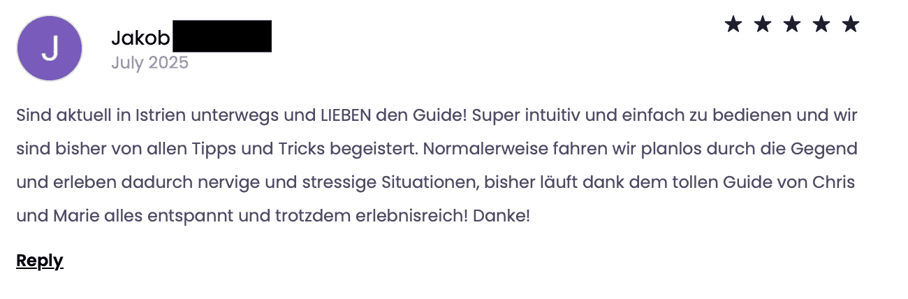 Rezension zum Istrien Reiseführer von Marie und Chris von Worldonabudget.