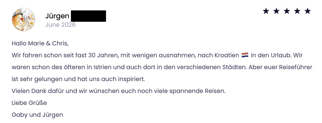 Kunden bewerten Istrien Reiseführer von Worldonabudget.
